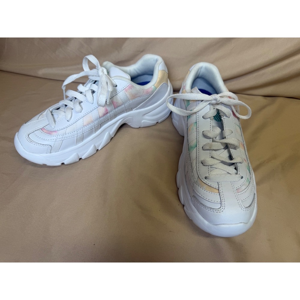 K-Swiss CR-Terrati Womens White Tie Dye Pastel Chunky Sneakers 96606-970-M 6.5